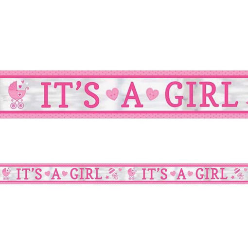 Picture of BABY SHOWER ITS A GIRL FOIL BANNER